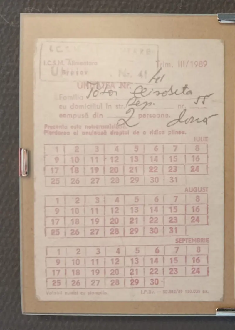 Kenyérjegyek A kommunizmus emlékeinek múzeumában, Brassóban. Fotó: Ladó Ágota, I.